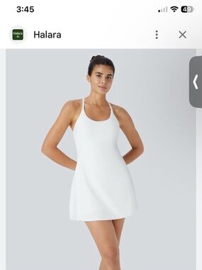 HALARA White Slim-Strap Sport Dress